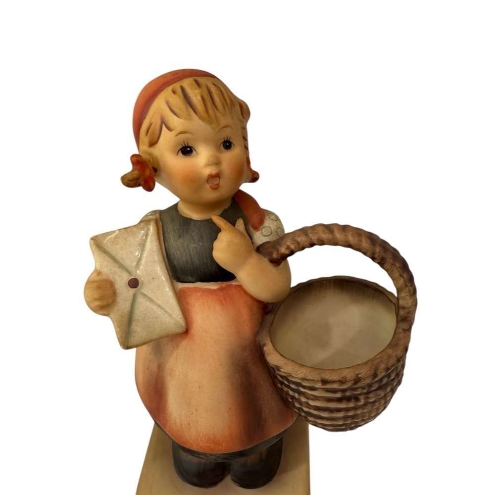 Hummel Figurine Meditation 13/0 Goebel West Germany Vintage Girl with Basket